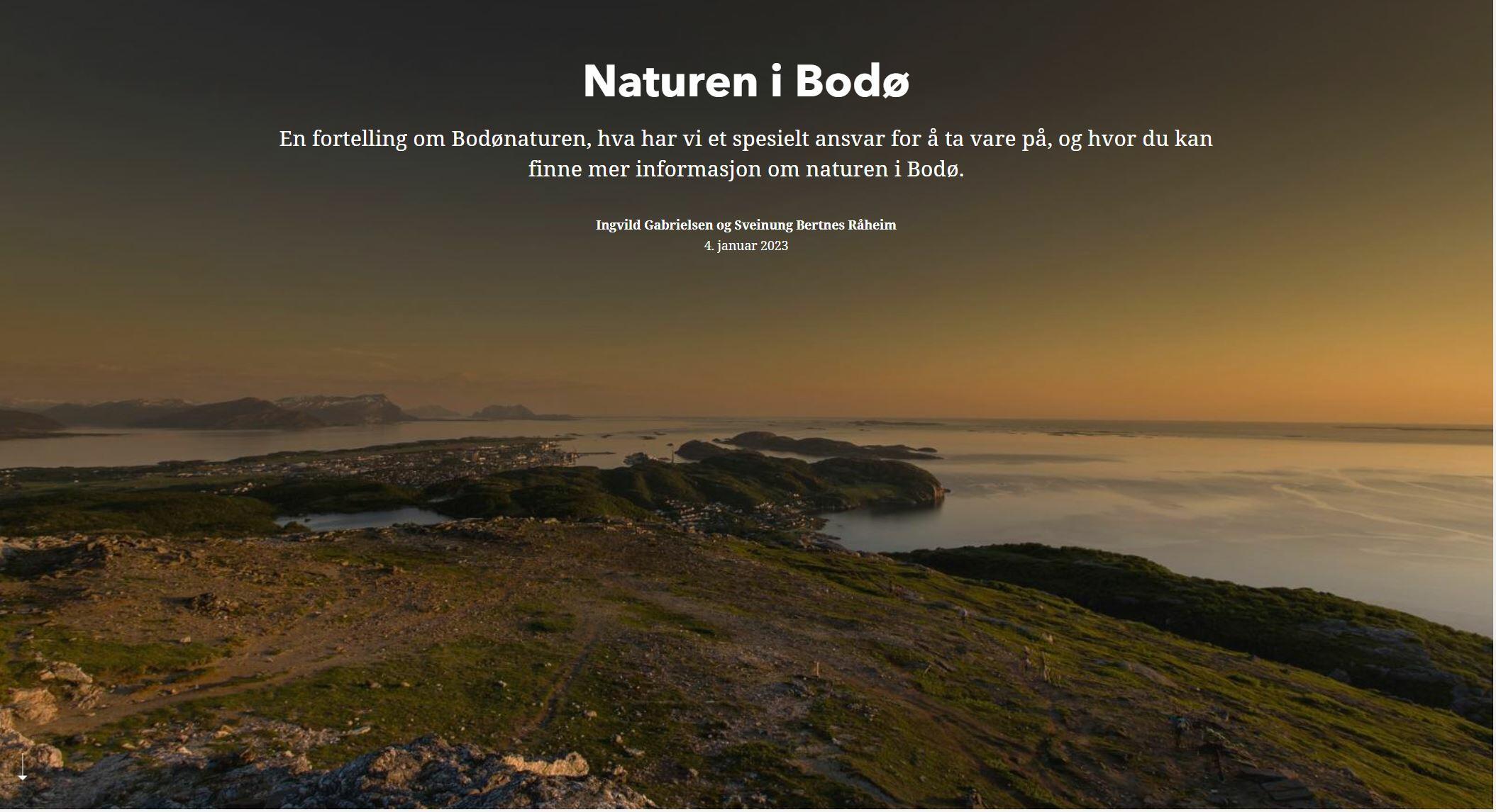 Trykk på bildet for å gå til fortellerkartet Naturen i Bodø 